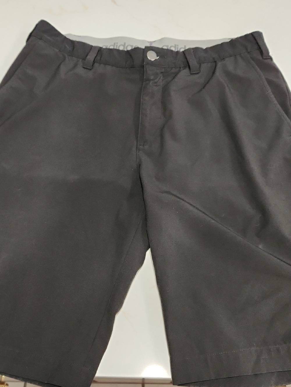 adidas Black Athletic Shorts with Belt Loops